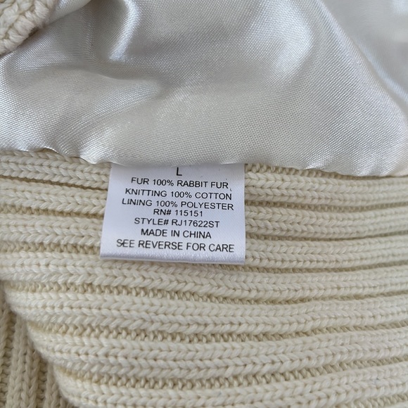 Romeo and Juliet couture rabbit trim knit pull over sweater size large - Picture 6 of 14